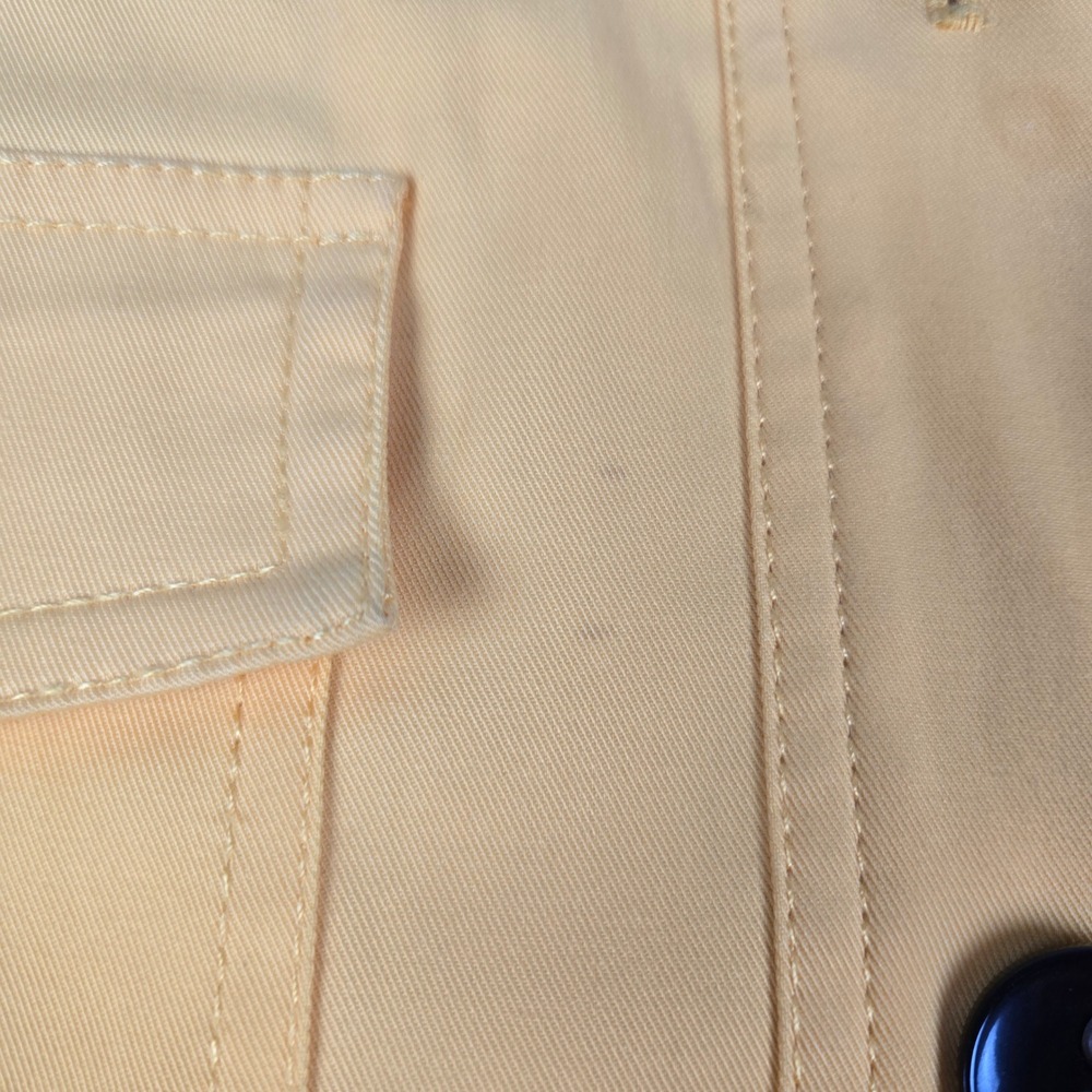 Ruby Rd Womens Yellow Utility Jacket 12 Button Front Drawstring Waist 3/4 Slv - Picture 7 of 9